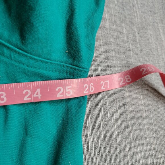 Wrangler Brushpopper Shirt Size XLT Turquoise Solid Pearl Snap Western Yoke - Picture 8 of 10